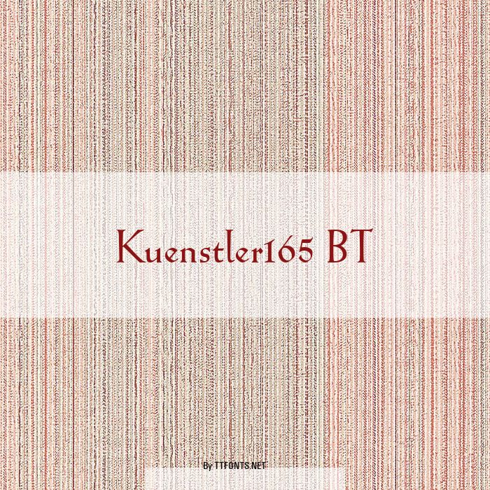 Kuenstler165 BT example